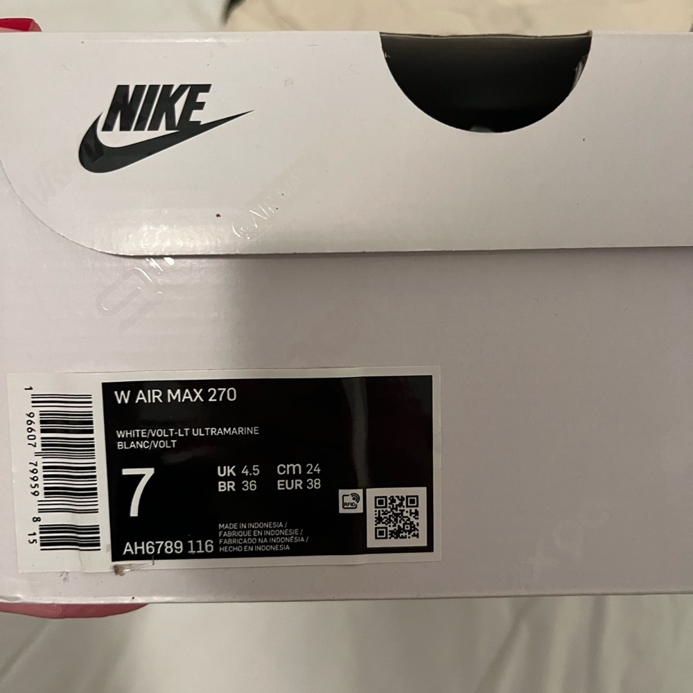 Nike Air Max 270 in White and Volt